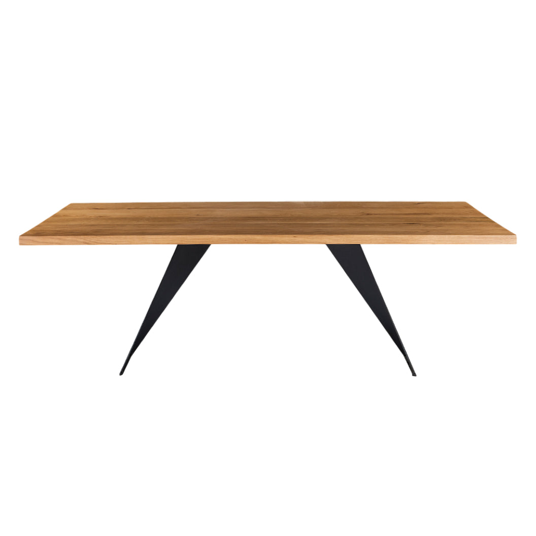 Table de salle à manger rectangulaire en chêne blanc naturel - Hugo