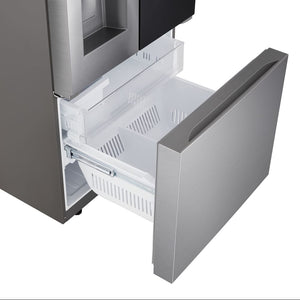 Réfrigérateur à portes françaises 33 po, 24,5 pi³ Inox avec InstaView Door-in-Door, Craft Ice