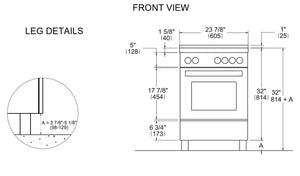 Cuisinière à gaz 24 po, 2,5pi³ - Série Master