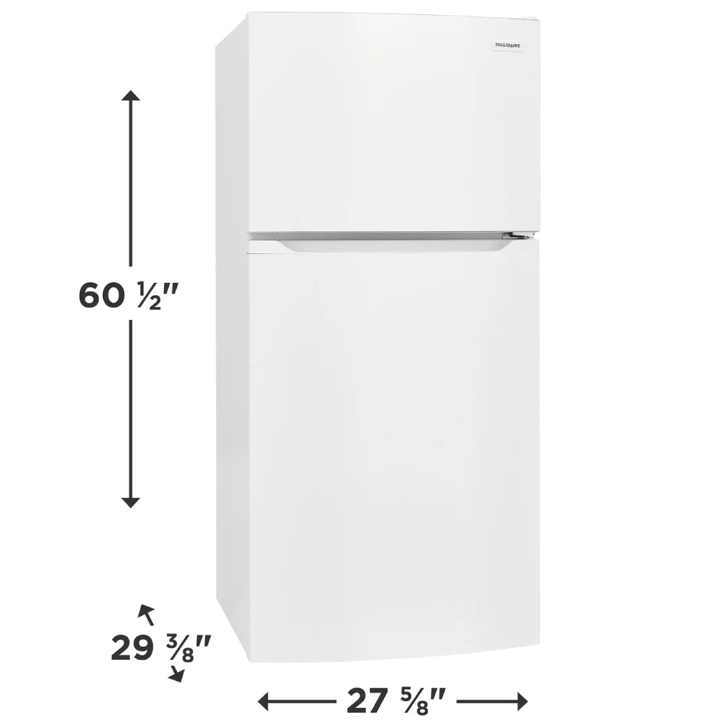 Réfrigérateur congélateur supérieur 28 po, 18 pi³ Blanc avec EvenTempMC