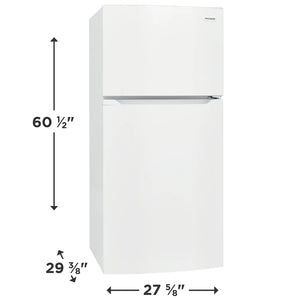 Réfrigérateur congélateur supérieur 28 po, 18 pi³ Blanc avec EvenTempMC