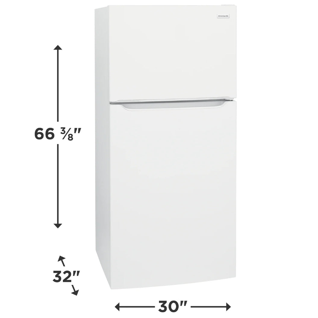 Réfrigérateur congélateur supérieur 30 po, 20 pi³ Blanc