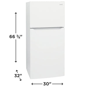 Réfrigérateur congélateur supérieur 30 po, 20 pi³ Blanc