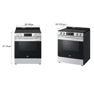 Cuisinière électrique encastrable 30 po, 6,3 pi³ Inox avec Wi-Fi