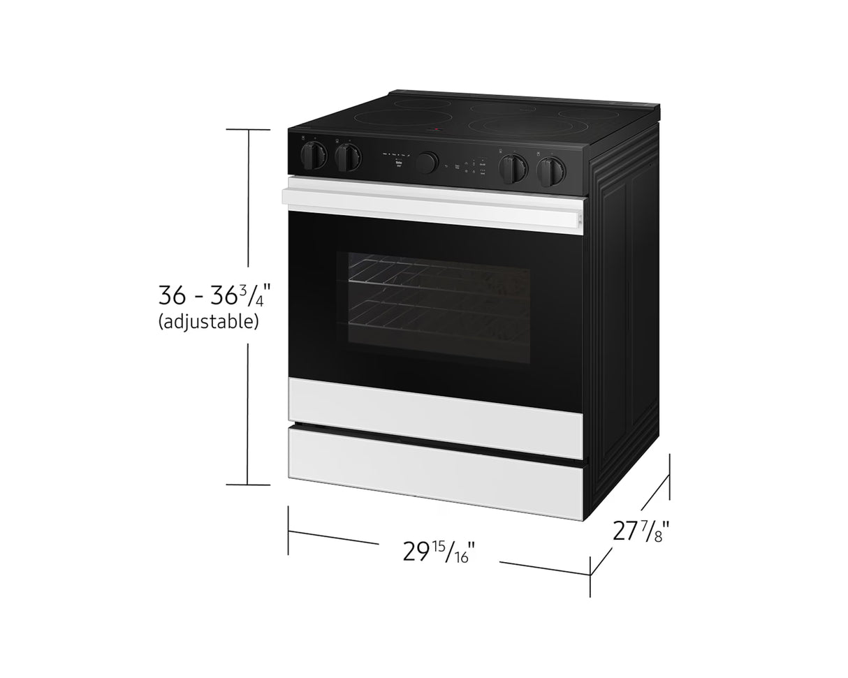 Cuisinière encastrable 30 po, 6,3 pi³ Inox - Série Bespoke avec Friture à l'air et Wi-Fi