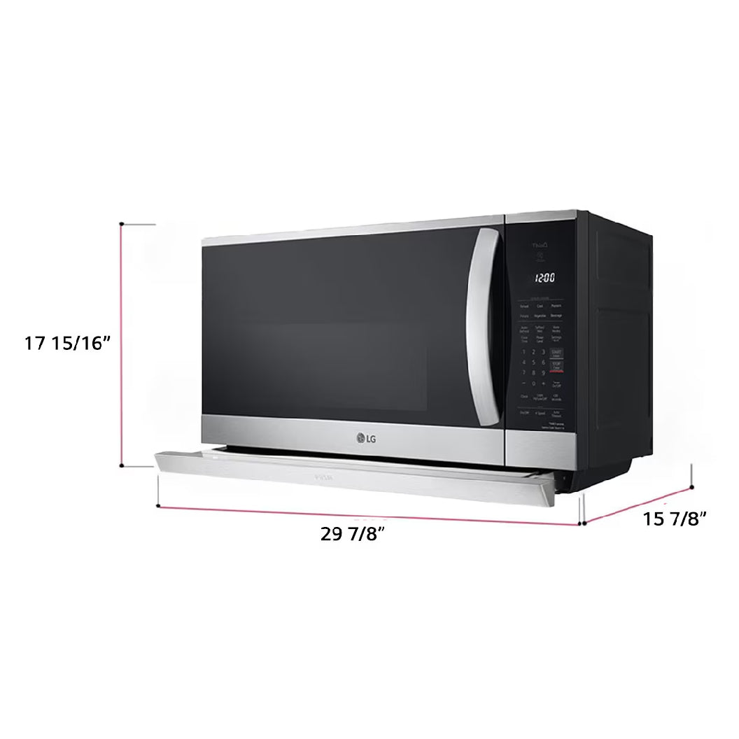 Micro-ondes de comptoir hotte intégrée 30 po 2,1 pi³ Inox Noir