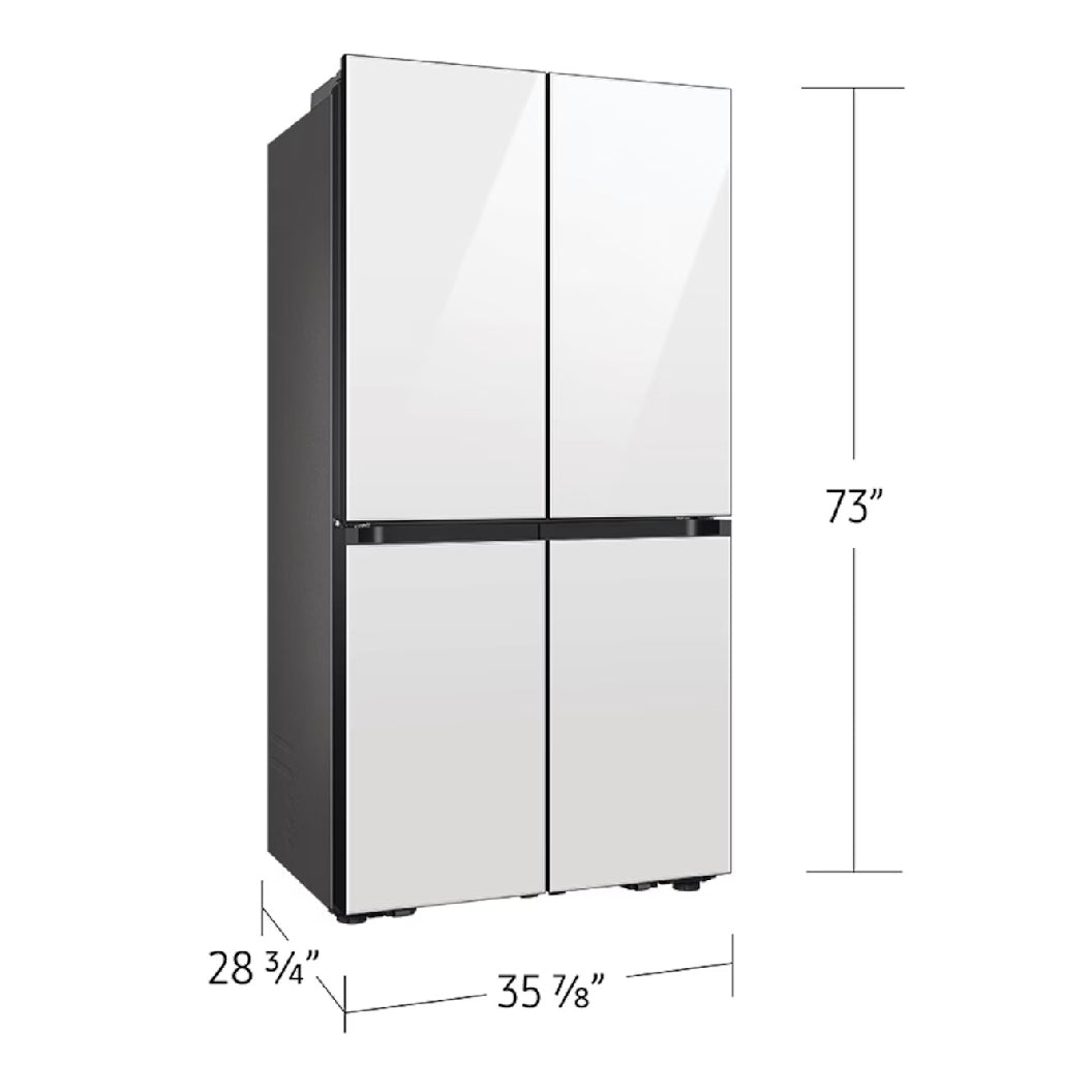 Réfrigérateur porte française 36 po 4 portes Blanc - Bespoke avec Twin Cooling Plus™ et FlexZone™