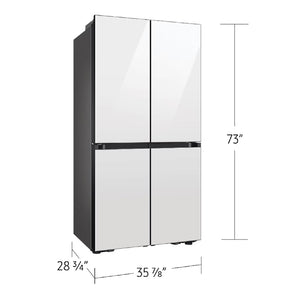 Réfrigérateur porte française 36 po 4 portes Blanc - Bespoke avec Twin Cooling Plus™ et FlexZone™