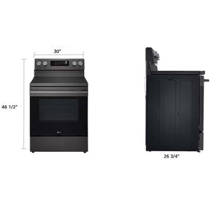 Cuisinière électrique 30 po, 6,3 pi³ Inox noir avec Air Fry et Wi-Fi
