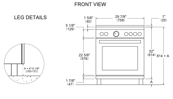 Cuisinière au gaz 30 po, 4,7 pi³ noir - Série Master avec 5 brûleurs MonoBloc en fonte