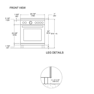 Cuisinière à induction 30 po, 4,7 pi³ Inox - Série Master avec double convection
