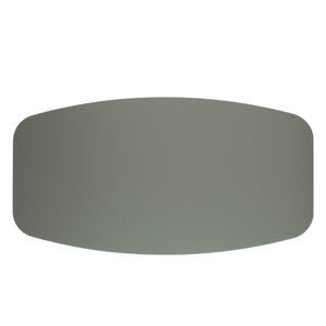 Table de salle à manger rectangulaire avec contour arrondi en verre et métal - Jack