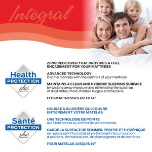 Protège-matelas 100% imperméable en 5 grandeurs - Intégral 10 po.