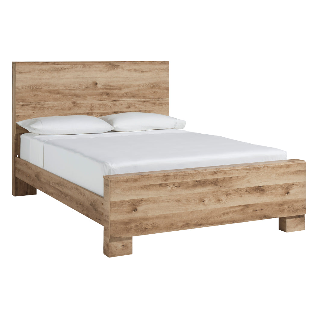 Lit complet en bois/MDF brun clair Simple / Grand / Très grand - Hyanna