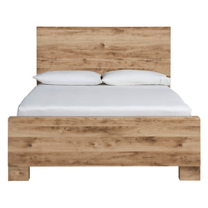 Lit complet en bois/MDF brun clair Simple / Grand / Très grand - Hyanna