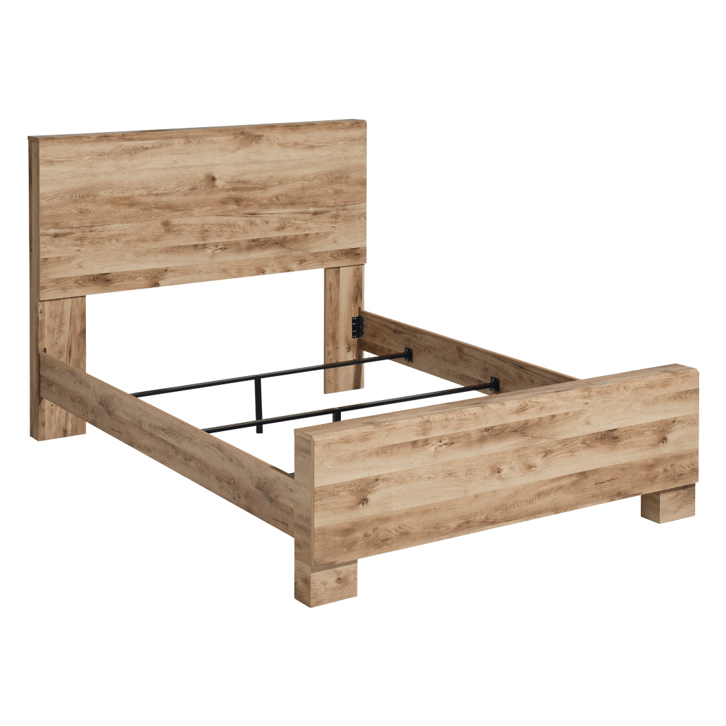 Lit complet en bois/MDF brun clair Simple / Grand / Très grand - Hyanna