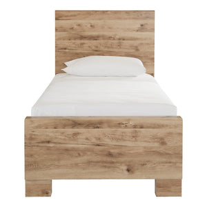 Lit complet en bois/MDF brun clair Simple / Grand / Très grand - Hyanna