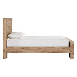 Lit complet en bois/MDF brun clair Simple / Grand / Très grand - Hyanna