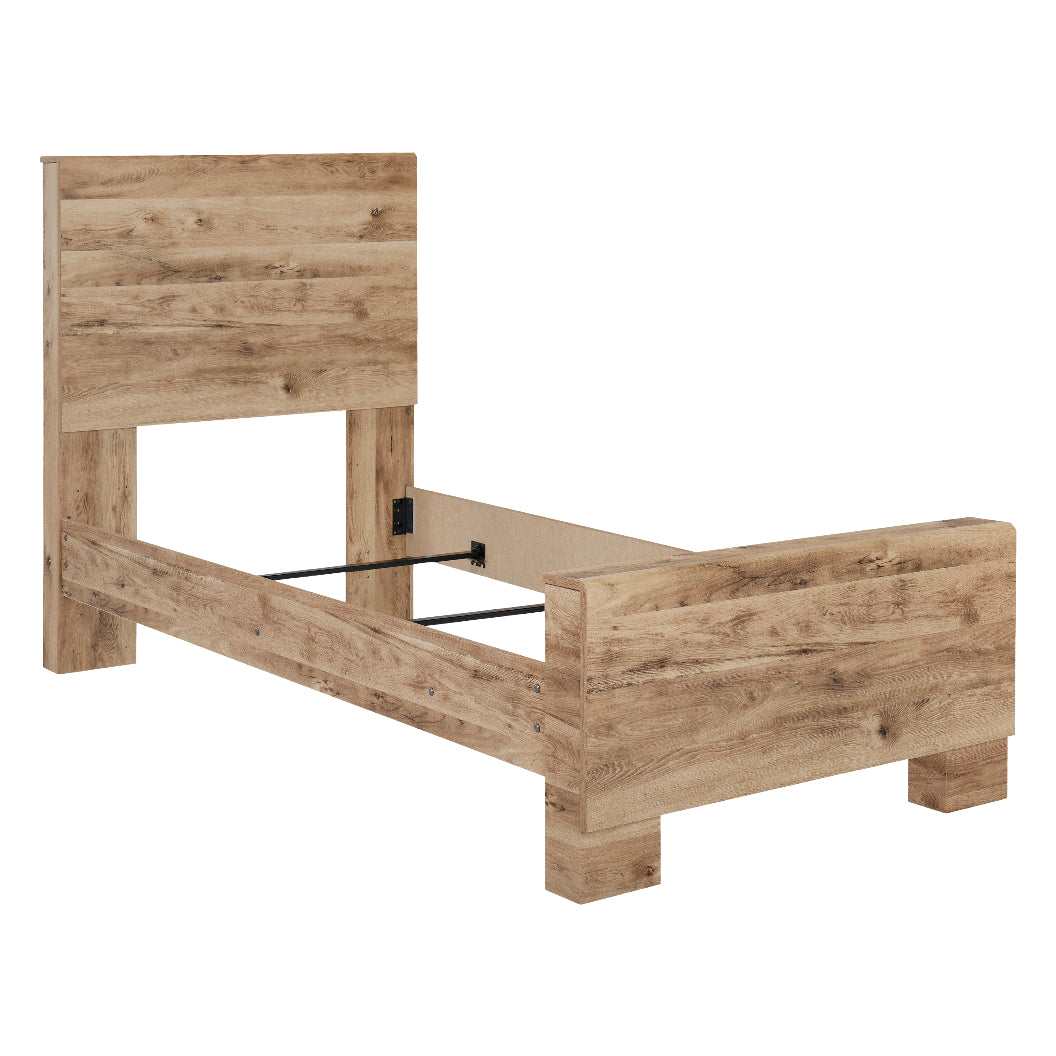 Lit complet en bois/MDF brun clair Simple / Grand / Très grand - Hyanna