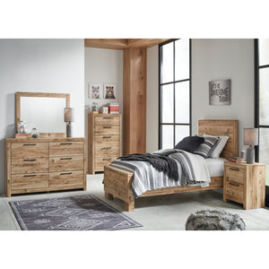 Lit complet en bois/MDF brun clair Simple / Grand / Très grand - Hyanna