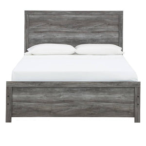 Lit grand complet en bois gris - Bronyon