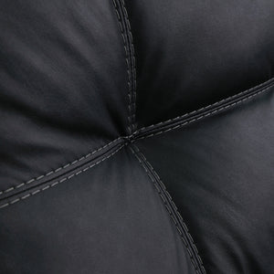 Sectionnel 2 pièces aspect cuir noir avec chaise longue - Barlin Mills