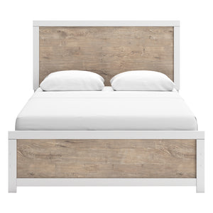 Lit complet Grand en bois et placage bicolore