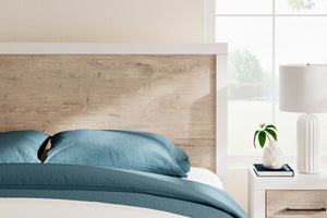 Lit complet Grand en bois et placage bicolore
