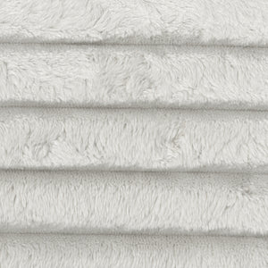 Sectionnel 2 pièces en tissu blanc et aspect cuir gris avec chaise longue & coussins - Clairette Court