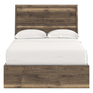 Lit complet en bois/MDF brun noyer Simple / Double / Grand / Très grand - Chirason