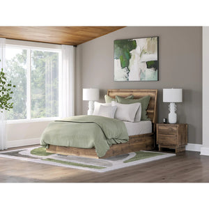 Lit complet en bois/MDF brun noyer Simple / Double / Grand / Très grand - Chirason