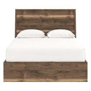 Lit complet en bois/MDF brun noyer avec 4 tiroirs Simple / Double / Grand / Très grand - Chirason