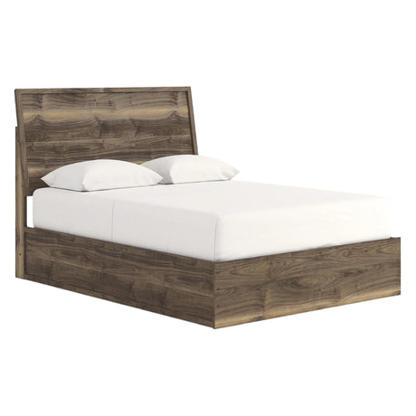 Lit complet en bois/MDF brun noyer Simple / Double / Grand / Très grand - Chirason