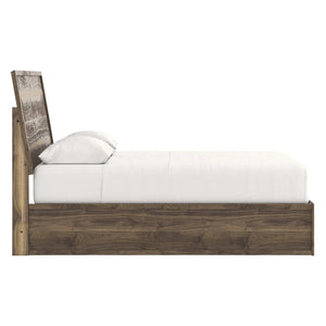 Lit complet en bois/MDF brun noyer Simple / Double / Grand / Très grand - Chirason