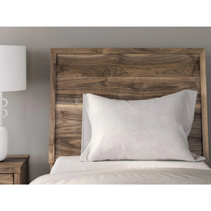 Lit complet en bois/MDF brun noyer Simple / Double / Grand / Très grand - Chirason