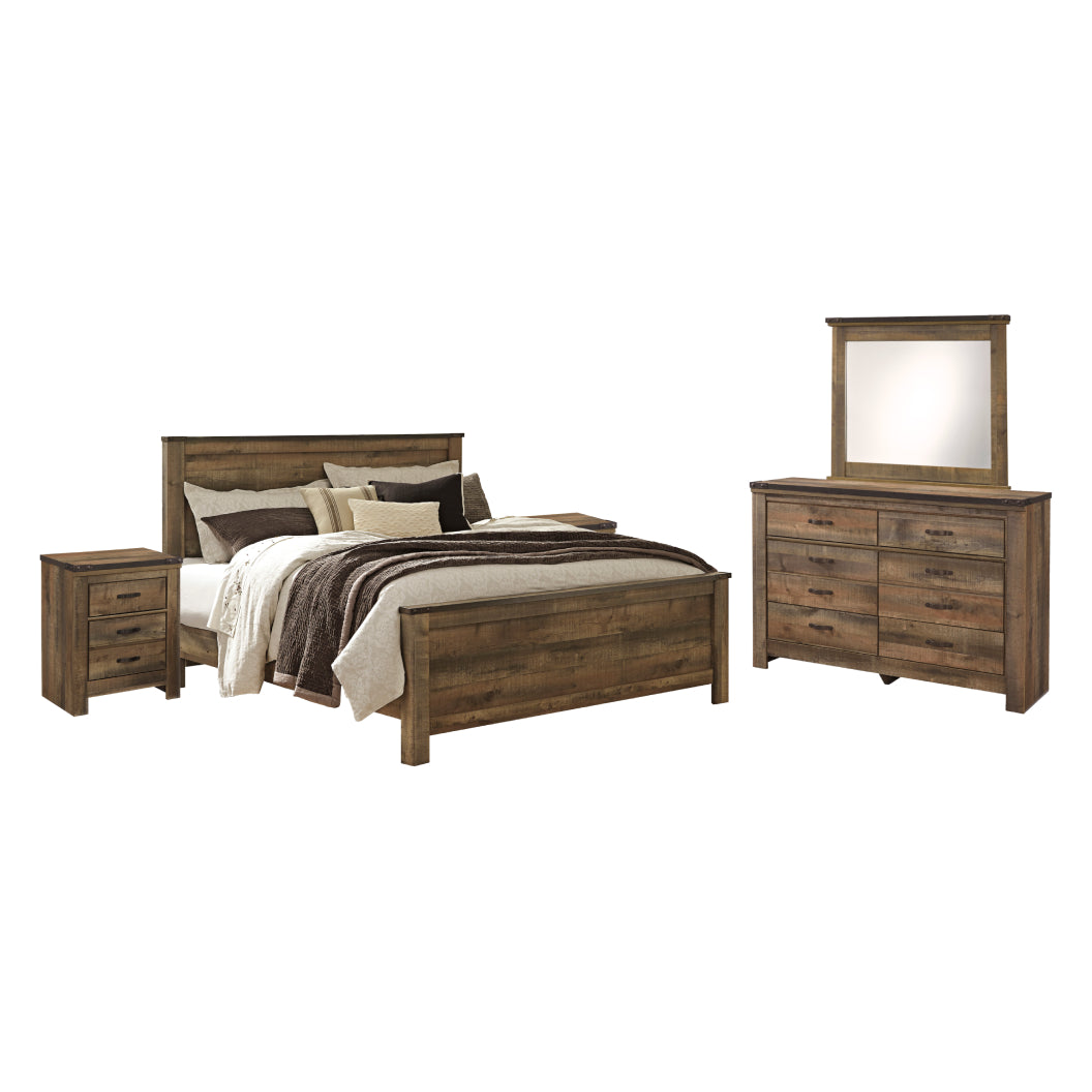 Mobilier de chambre à coucher 5 pièces Grand / Très grand lit - Trinell