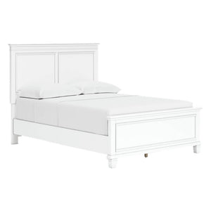 Lit complet en bois/MDF blanc Simple / Double / Grand / Très grand - Fortman