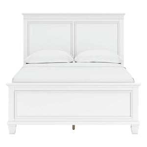 Lit complet en bois/MDF blanc Simple / Double / Grand / Très grand - Fortman