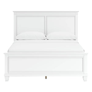 Lit  grand complet en bois blanc - Fortman