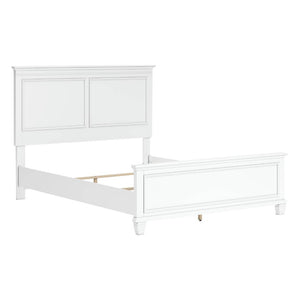 Lit  grand complet en bois blanc - Fortman