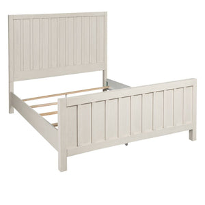 Lit grand complet en bois beige - Shaybrock