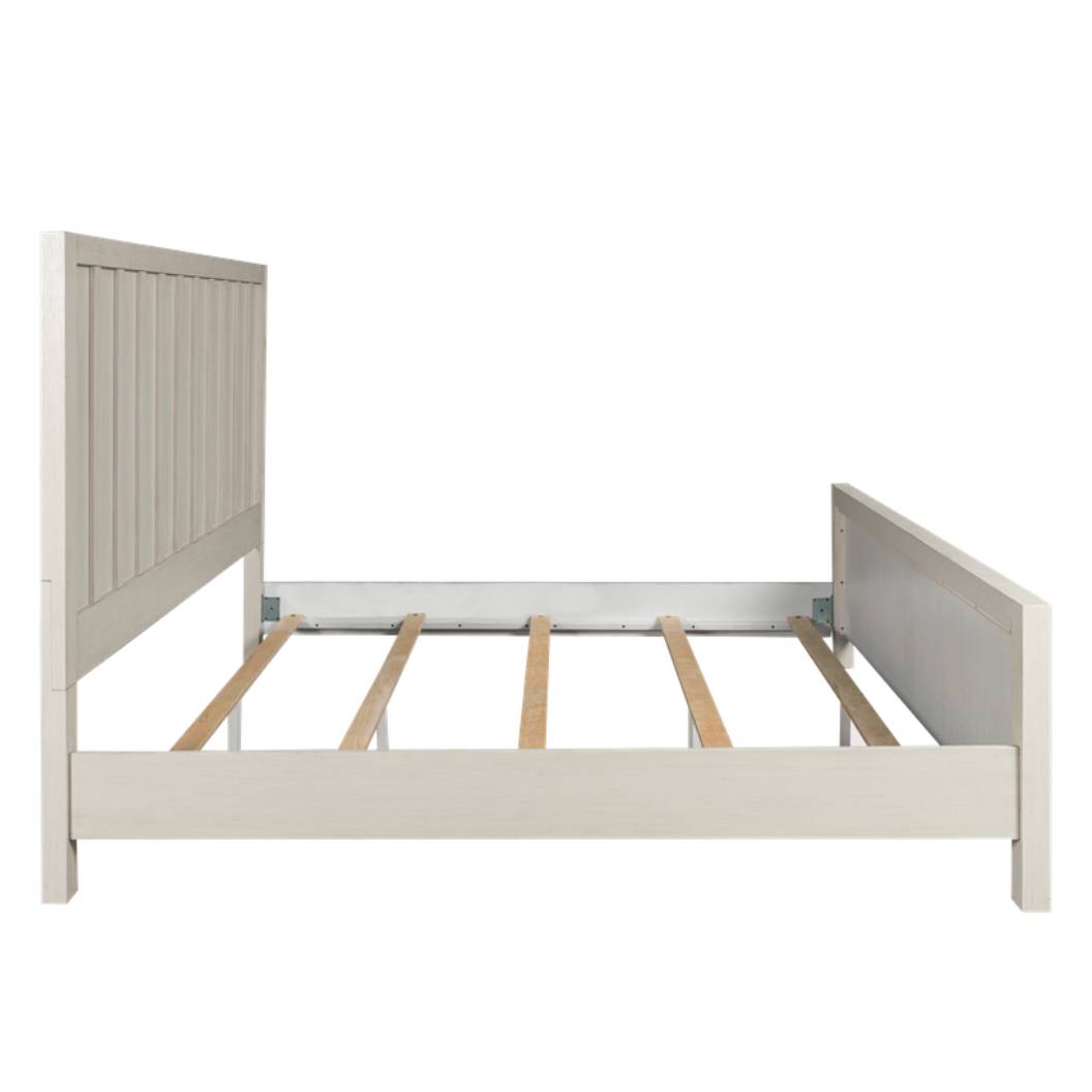 Lit grand complet en bois beige - Shaybrock