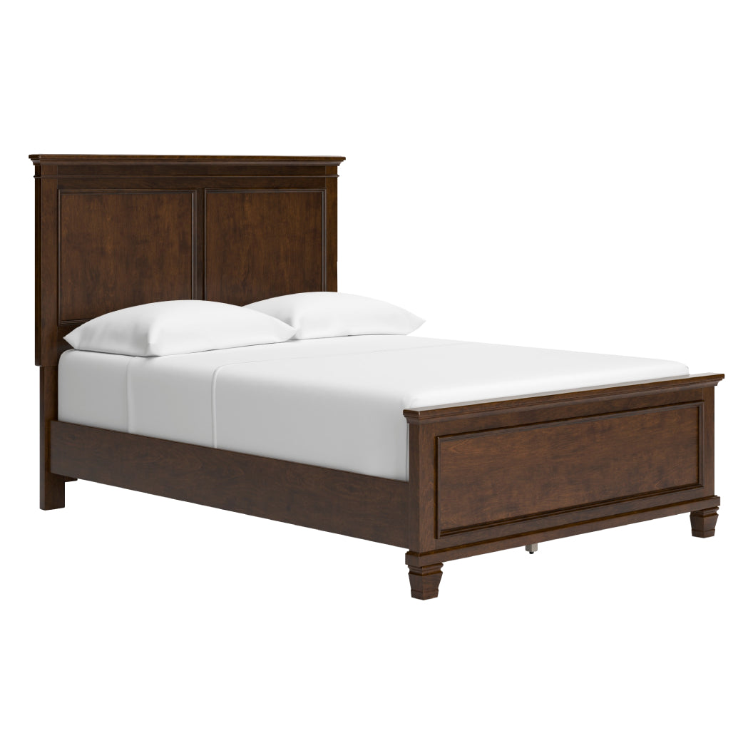 Lit complet en bois/placage brun Simple / Double / Grand / Très grand - Danabrin