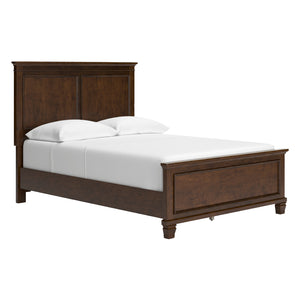 Lit complet en bois/placage brun Simple / Double / Grand / Très grand - Danabrin