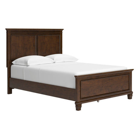 Lit complet en bois/placage brun Simple / Double / Grand / Très grand - Danabrin