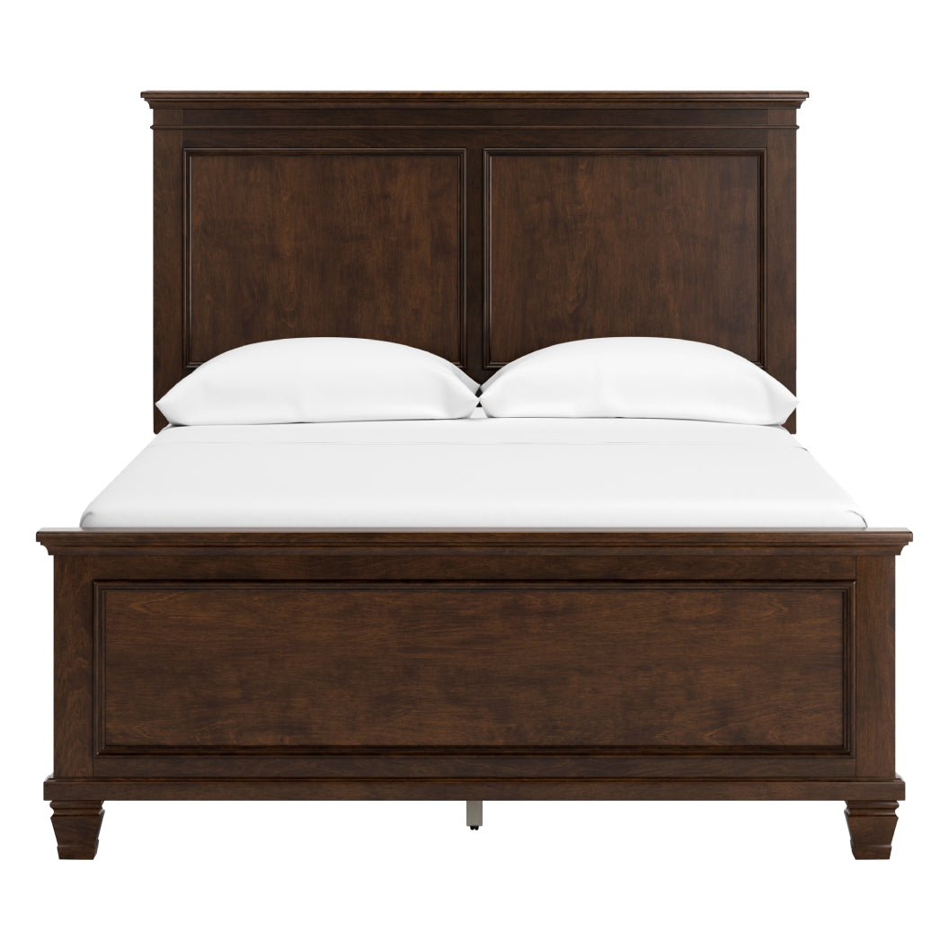 Lit complet en bois/placage brun Simple / Double / Grand / Très grand - Danabrin