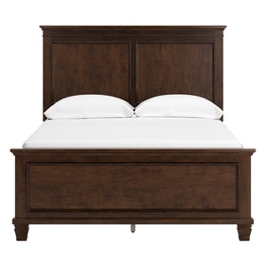 Lit complet en bois/placage brun Simple / Double / Grand / Très grand - Danabrin