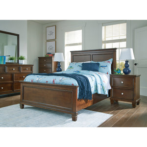 Lit complet en bois/placage brun Simple / Double / Grand / Très grand - Danabrin