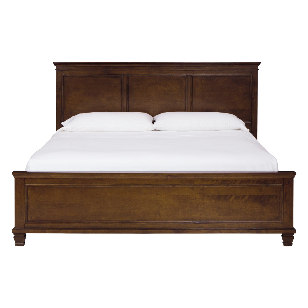 Lit complet en bois/placage brun Simple / Double / Grand / Très grand - Danabrin