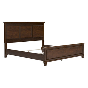 Lit complet en bois/placage brun Simple / Double / Grand / Très grand - Danabrin